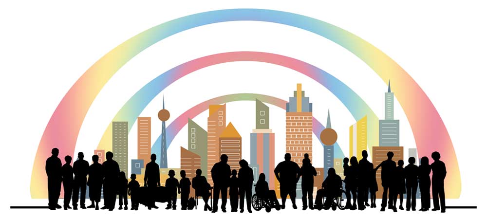 colorful welcome sign