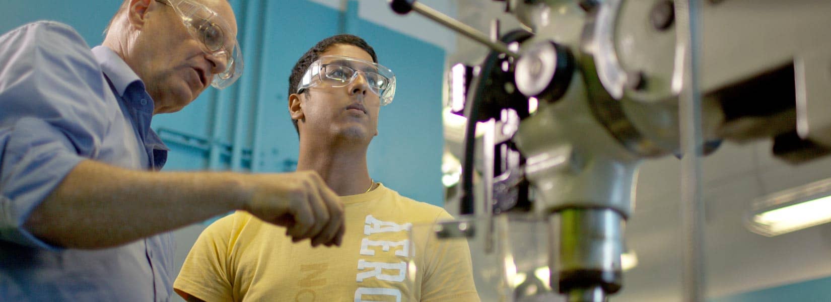 instructor speaking to a student